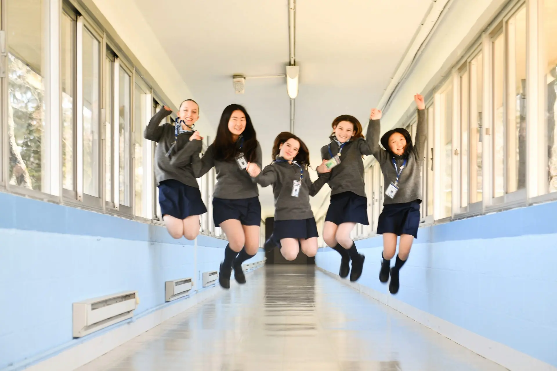 AHA Middle School Students in Hallway